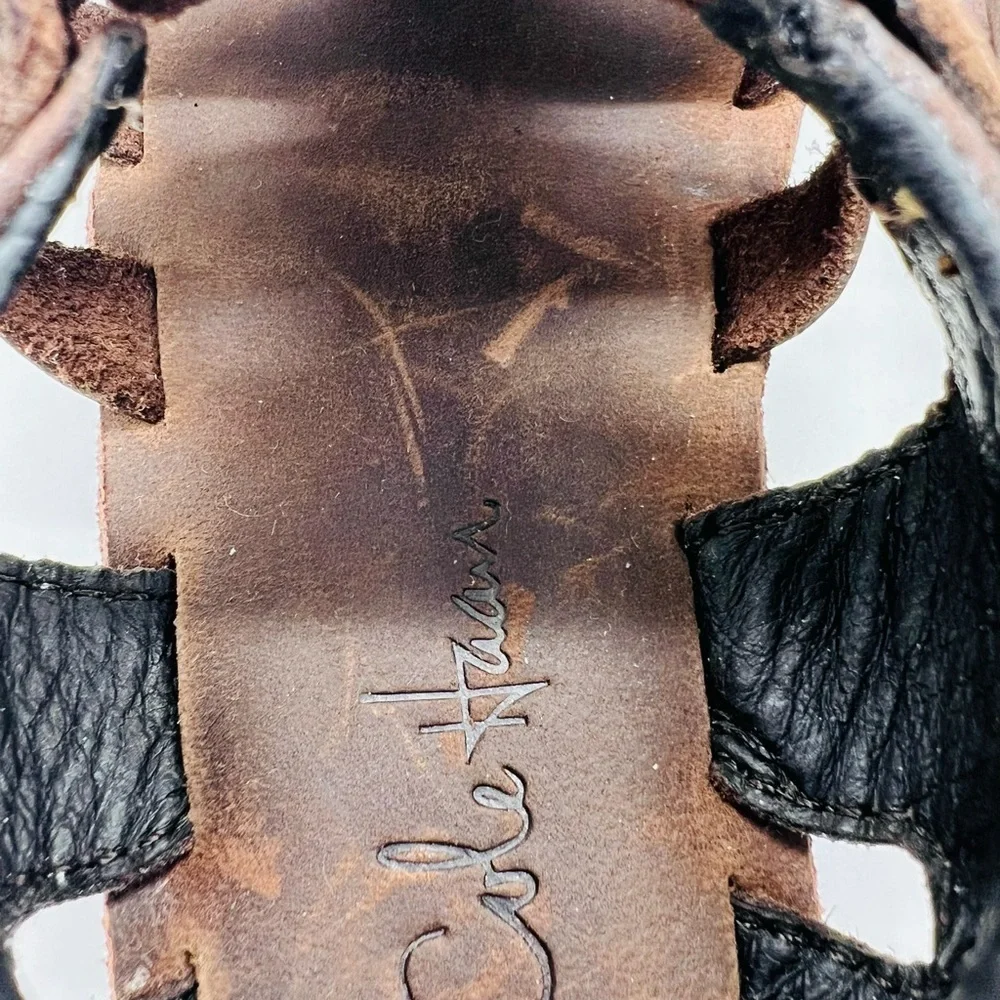 Cole Haan Dark Brown Mini Jamie Fisherman Sandals Infant Size 1